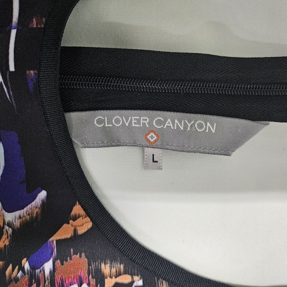 Clover Canyon Revolve Poetic Petals Peplum Top Neoprene Sleeveless Size Large - Picture 7 of 8